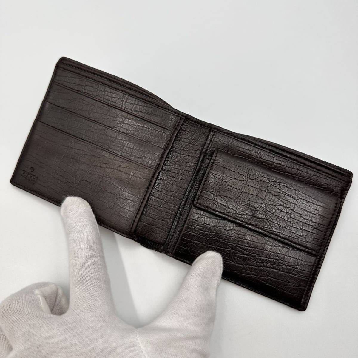 791【極上美品】GUCCI グッチ 折り財布 二つ折り GGスプリーム 総柄 ロゴ 型押し PVC レザー 本革 メンズ 118379 GUCCI グッチ 二つ折り財布 ☆送料・関税込☆Gucci☆GG ウォレット 財布・小物日本限定