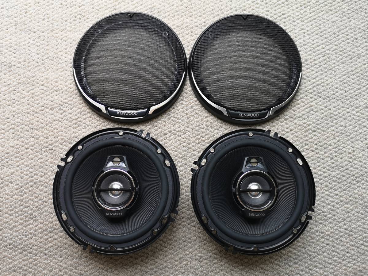 KENWOOD 3WAYコアキシアルスピーカー KFC-1695PS グリル付き 