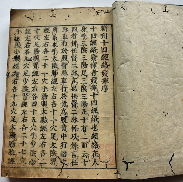 延宝3年 和刻本 新刊十四経絡発揮 中国元代の滑寿記医書 医学古方 松 