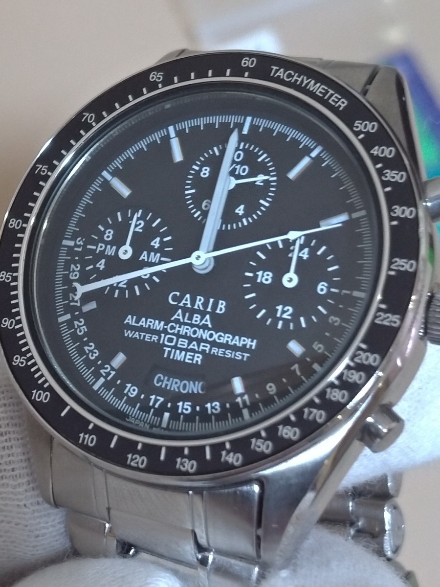 精工舎 クロノグラフ クォーツ ベゼルカスタム