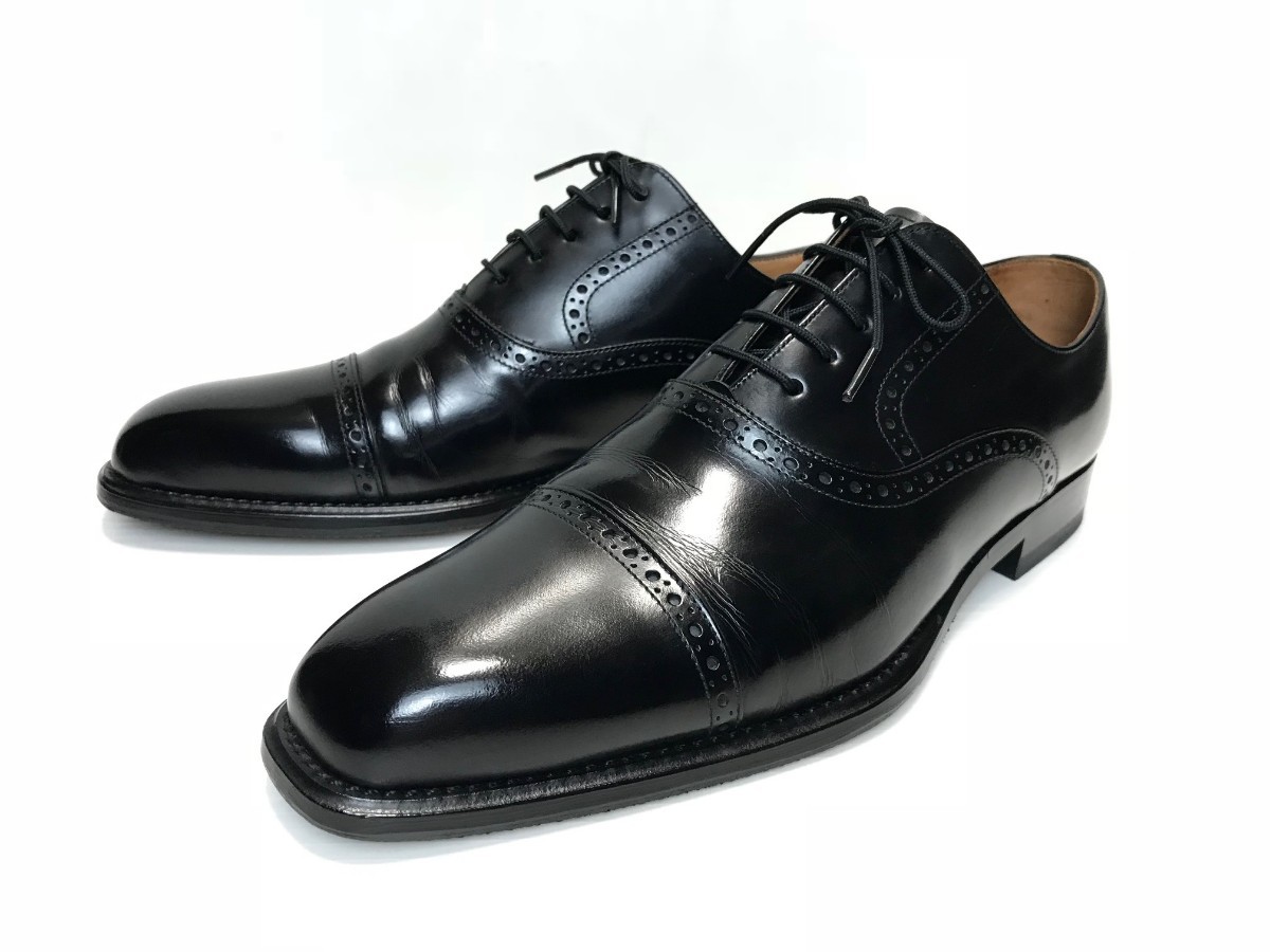 リーガル☆REGAL/ストレートチップ レザー シューズ/「122R」/ビジネス/メダリオン/size:25cm/定価:23，760円/本革/メンズ