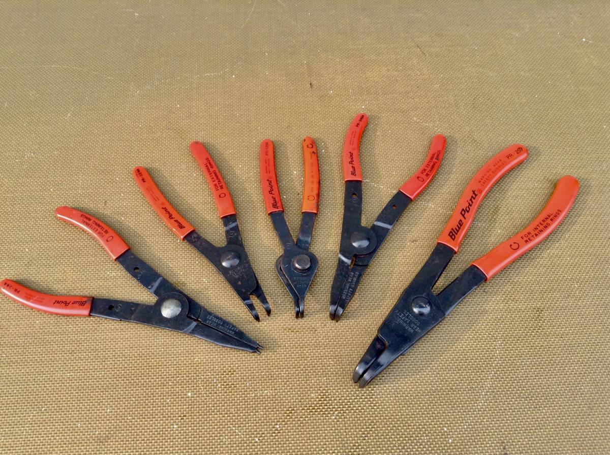 ◆ SNAPON Biue-Point ブルーポイント・PR・スナップリングプライヤー・５本セット・中古品・１円〜売り切り！◆