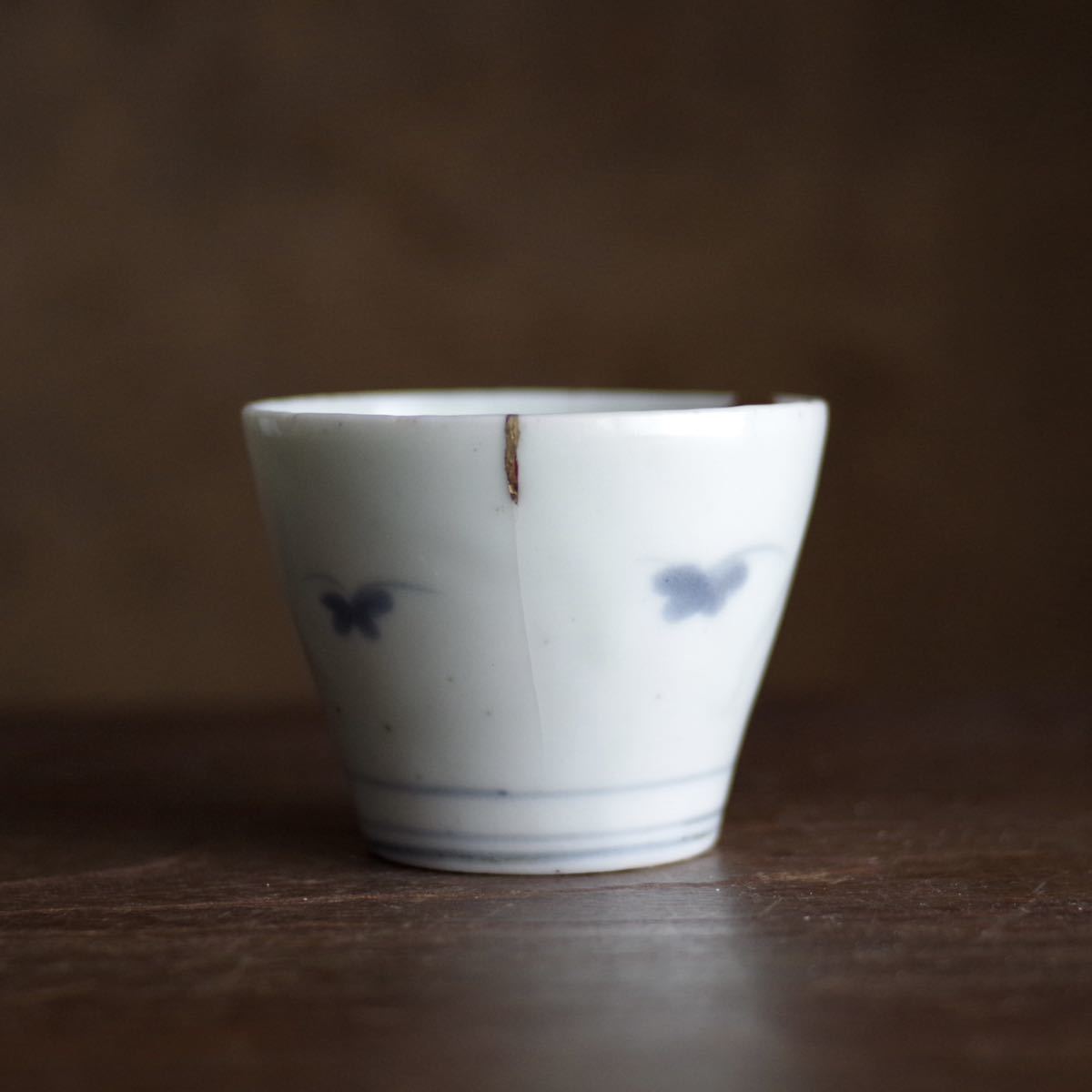 希少】栗文 古伊万里 蕎麦猪口 江戸中期 酒器 ぐい呑 酒盃 茶道具 向付