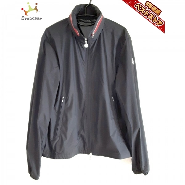 モンクレール MONCLER ブルゾン サイズ3 L FARLAK 黒×レッド メンズ 長袖/ジップアップ/春/秋 美品 ジャケット