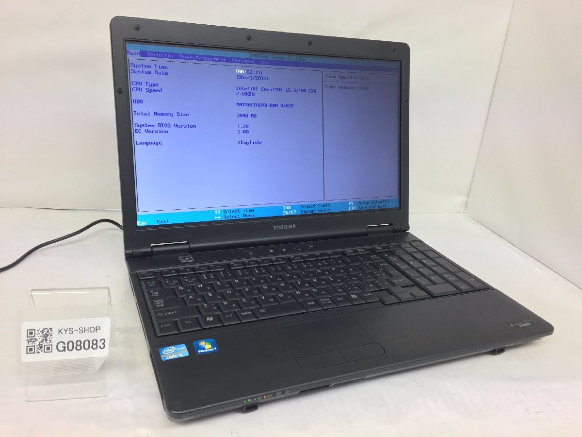 ジャンク/ TOSHIBA dynabook Satellite B552/F PB552FEBPR7A51 Intel Core i5 ...