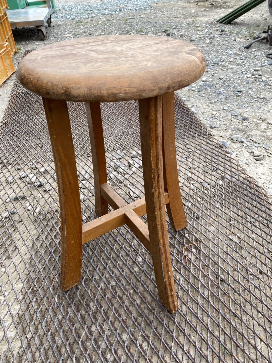 木製椅子　スツール　昭和　レトロ　ヴィンテージ 昭和レトロ 図工室 椅子 角椅子 ヴィンテージ スツール 木製 古家具