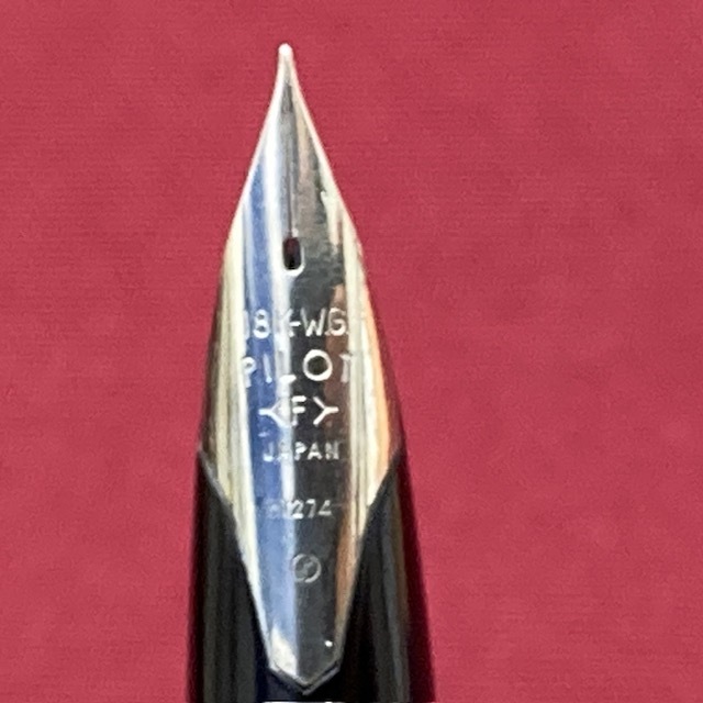 53288 旧型 PILOT CUSTOM 冬木立 ペン先18K-WG F 蝕刻 スターリング