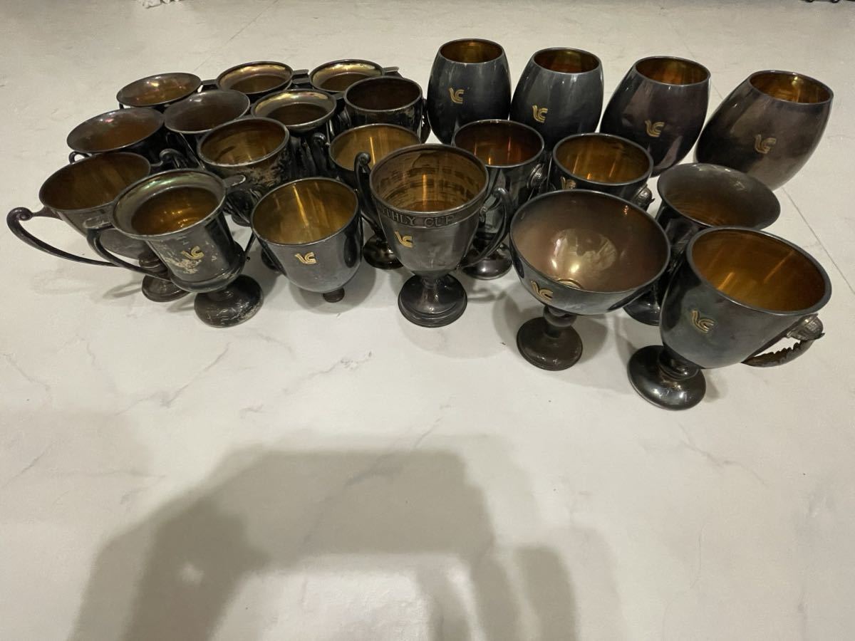 純銀 銀製SILVER 優勝カップ トロフィー まとめ22点 約 3，142.3g