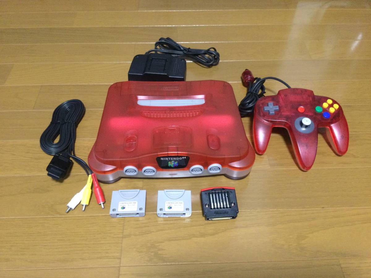 任天堂 NINTENDO 64 クリアレッド クリアレッド 本体 ニンテンドー64 