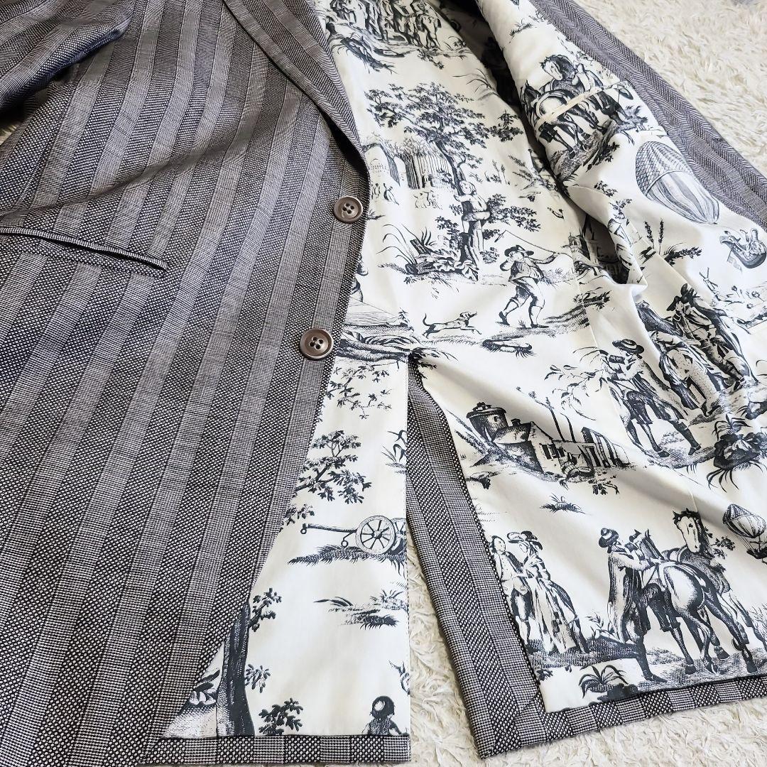 エトロ ETRO スーツ 48 Lサイズ相当 セットアップ 織柄 裏地総柄 
