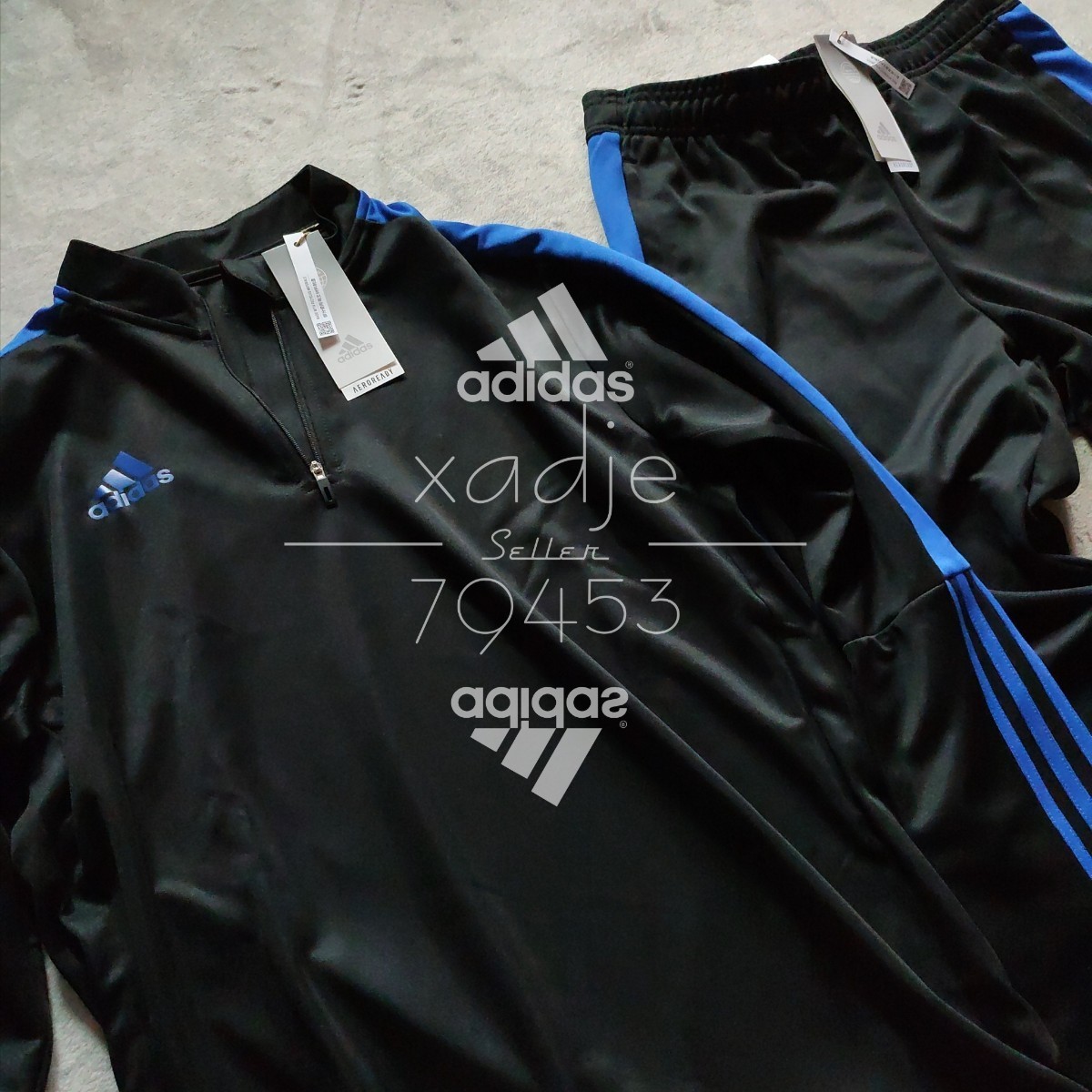 新品 正規品 adidas アディダス 上下セット セットアップ ジャージ 黒