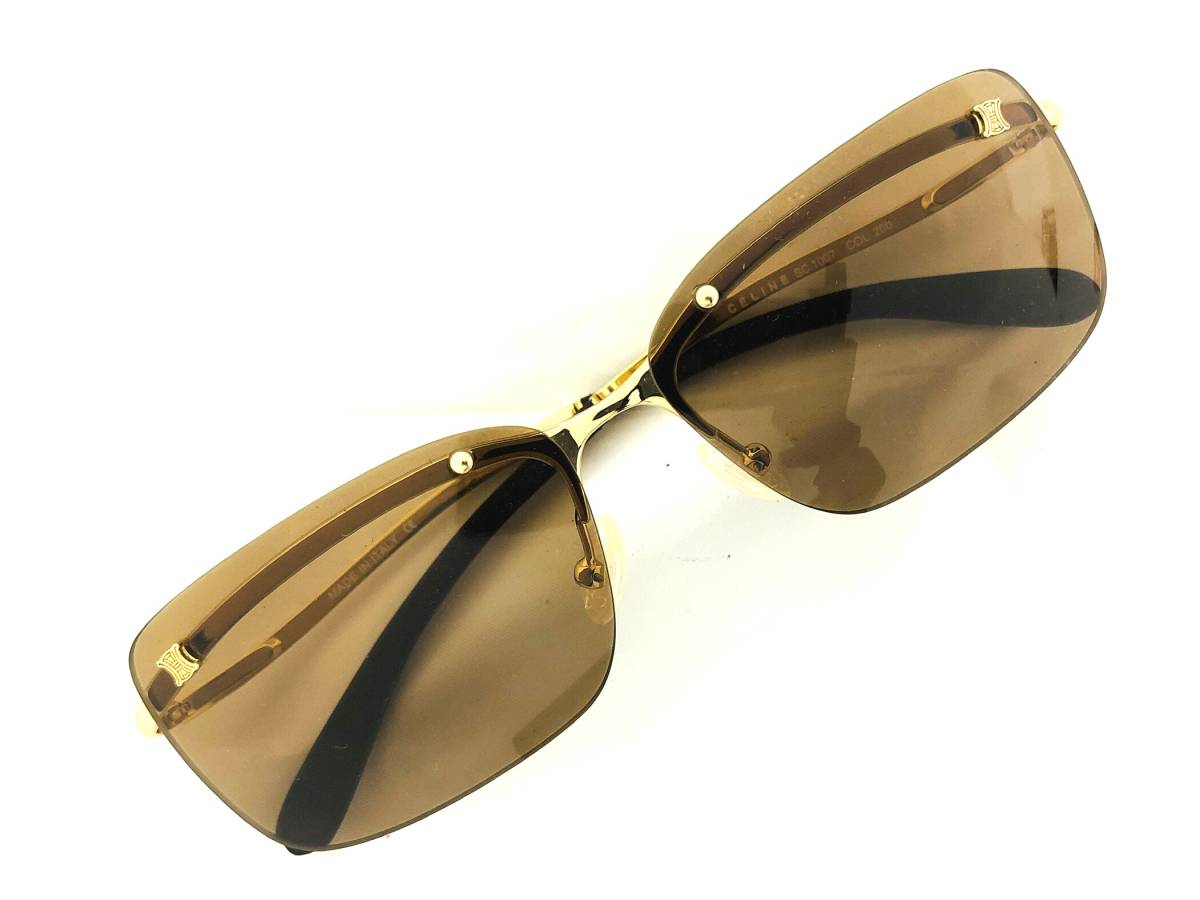 T7/021 CELINE セリーヌ サングラス メガネ SC 1007 COL.200 フレーム/ゴールド レンズ/ブラウン