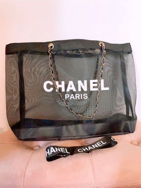 CHANELシャネル トートバッグ トート ノベルティ メッシュ 大容量