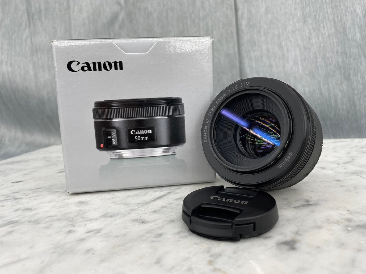 □t2939 現状品☆CANON キャノン EF 50mm 1:1.8 STM カメラレンズ