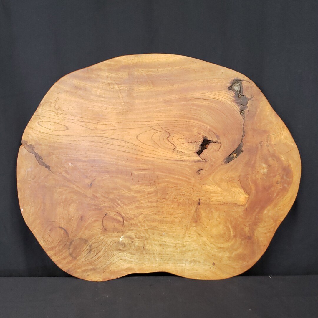 年代 花台 飾り台 香炉台 盆栽台 天然木敷板 一枚板瘤 古美術 茶道