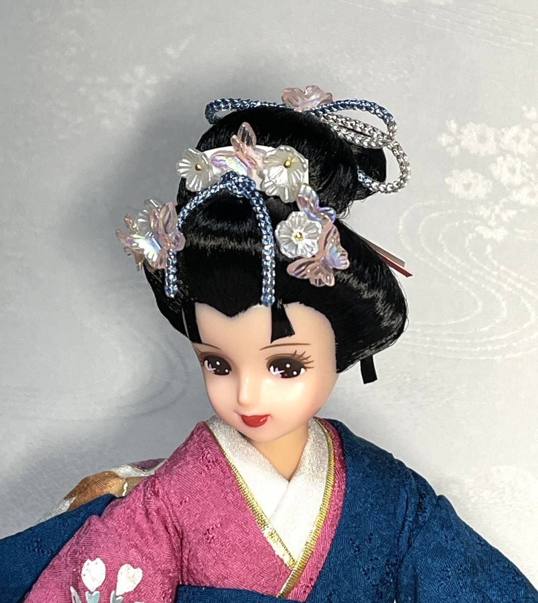 ☆京☆ 日本髪（リカちゃん）ママ本体・着物／＊ 引き裾 ハンドメイド