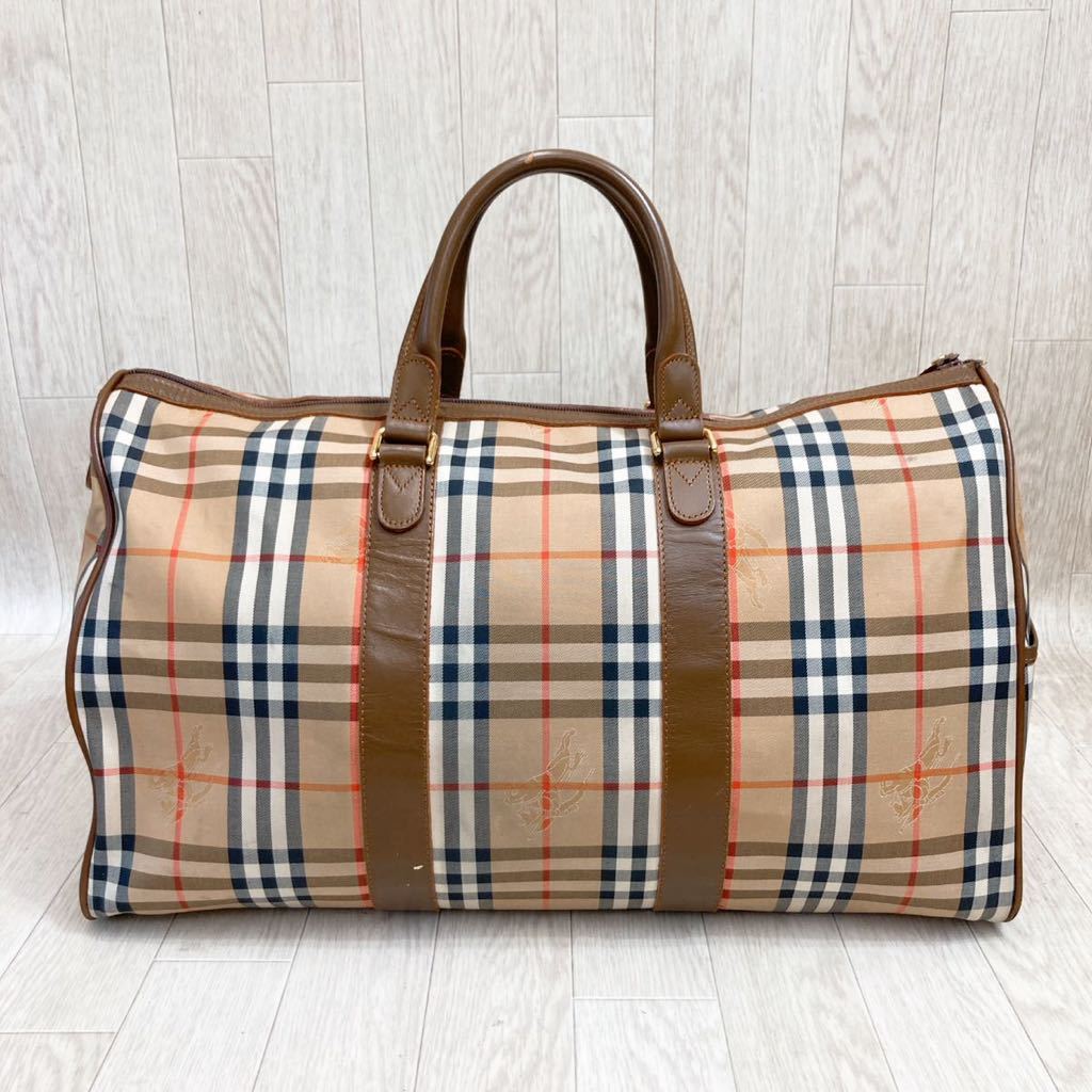 BURBERRY バーバリー ノバチェック ボストンバッグ 出張 旅行 大容量