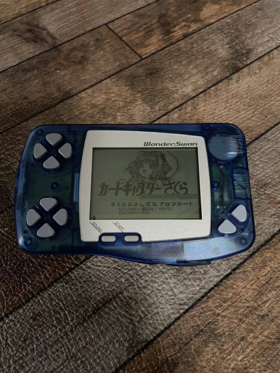 美品 BANDAI WonderSwan バンダイ ワンダースワン スケルトンブルー