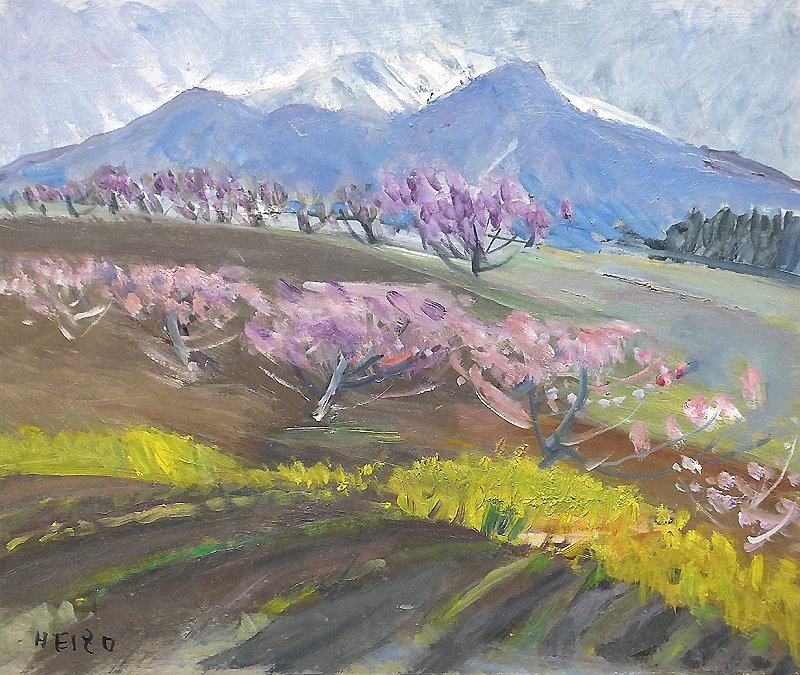 村岡　平蔵　　　【油絵】 GLC】村岡平蔵 「風景」 油彩10号 日展参与 光風会員 総理大臣賞 佐賀