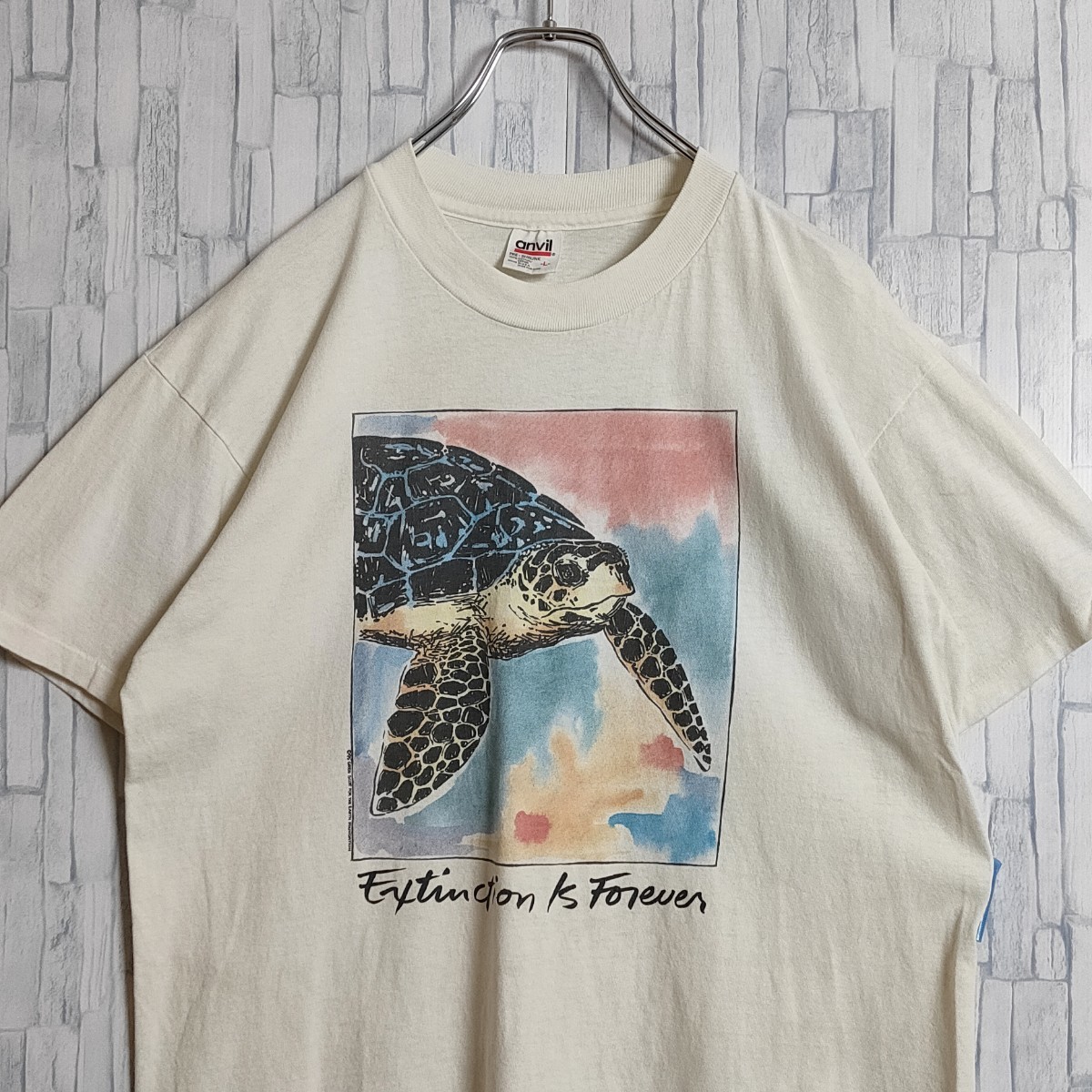 古着】90年代 アメリカ製 Anvil ビンテージ Tシャツ アニマル柄 