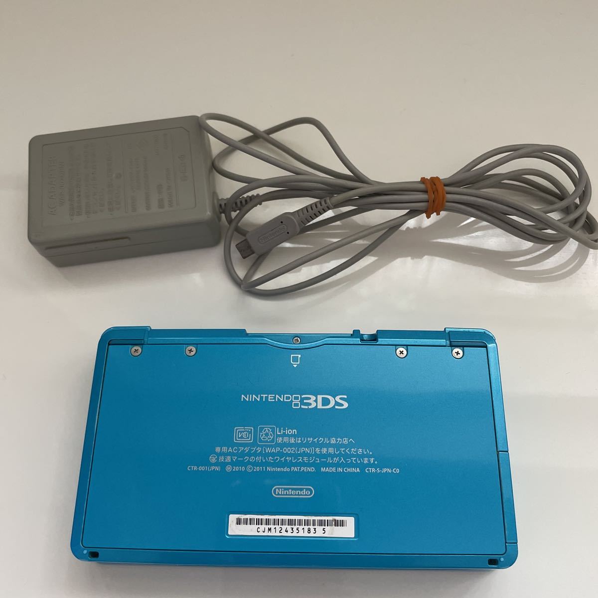 ZA1650⁄初期化済 動作品 ニンテンドー 3DS 本体 CTR-001 アクアブルー
