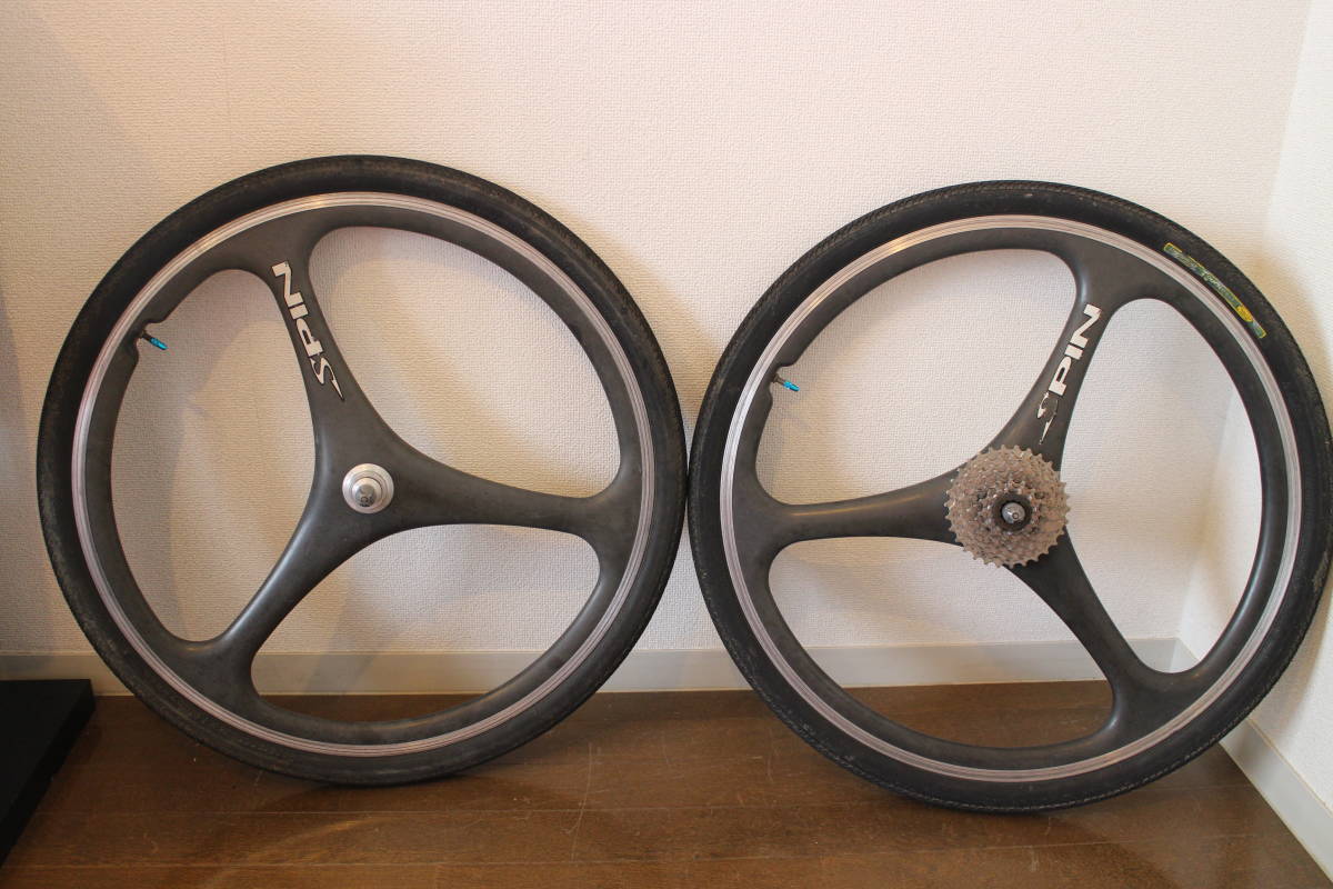 ★☆希少 SPIN カーボンホイール 26インチ 前後 バトンホイール スピン Panaracer 26x1.50 37-559☆★