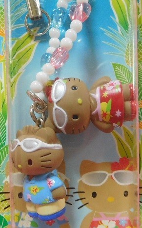 ハローキティ ストラップ 沖縄限定 根付け ガングロディアダニエル 激