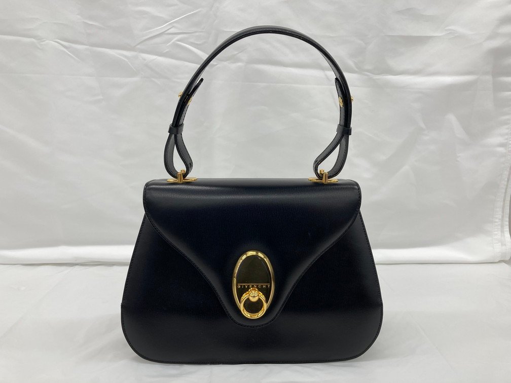 GIVENCHY ハンドバッグ ジバンシー ジバンシィ ブラック レザー 黒