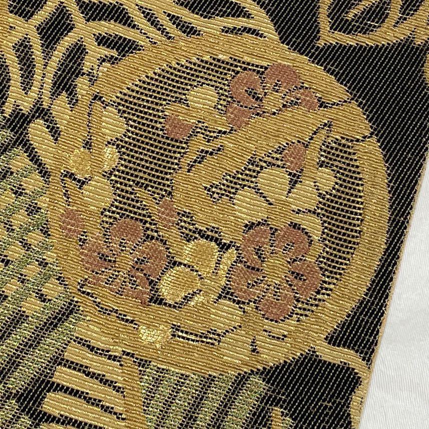 着物月花 金華山織 輪奈織 艶やかな花 袋帯 六通柄