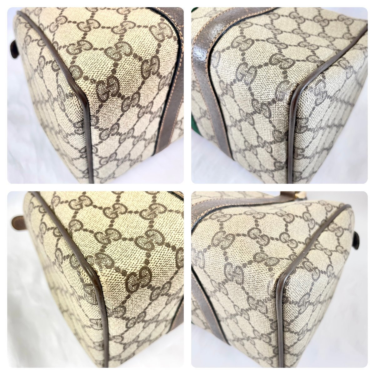 1円スタート☆【GUCCI】オールドグッチ シェリーライン ボストンバッグ