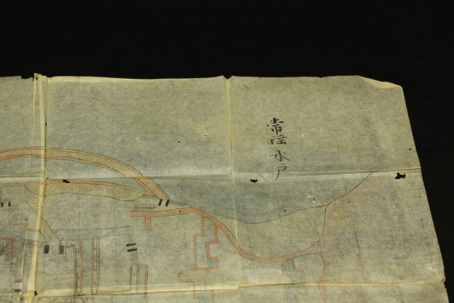 ☆南美☆常陸水戸　下館城　土浦　古地図（検）甲冑・鎧・武器・武具・鎧部品・馬具・火縄銃・弓・古書・古地図 99&frasl;01〕明治4年の土浦城地図