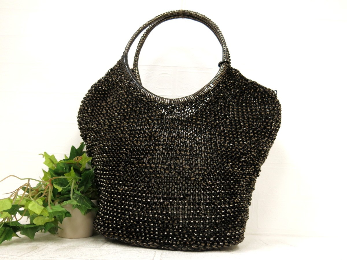 ANTEPRIMA アンテプリマ◆ワイヤー◆ハンド バッグ◆ブラック◆超美品◆腕掛け◆N5690