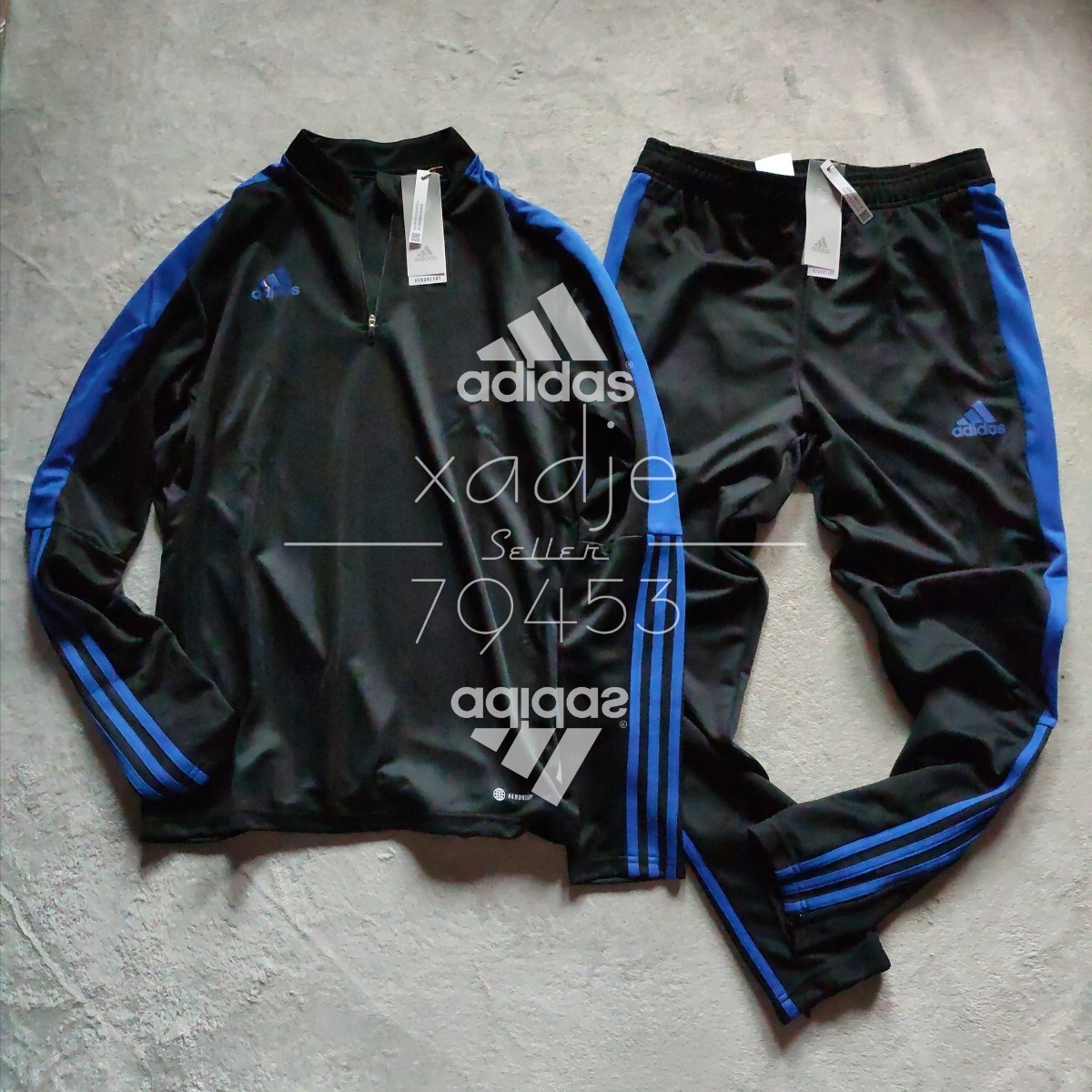 新品 正規品 adidas アディダス 上下セット セットアップ ジャージ 黒 