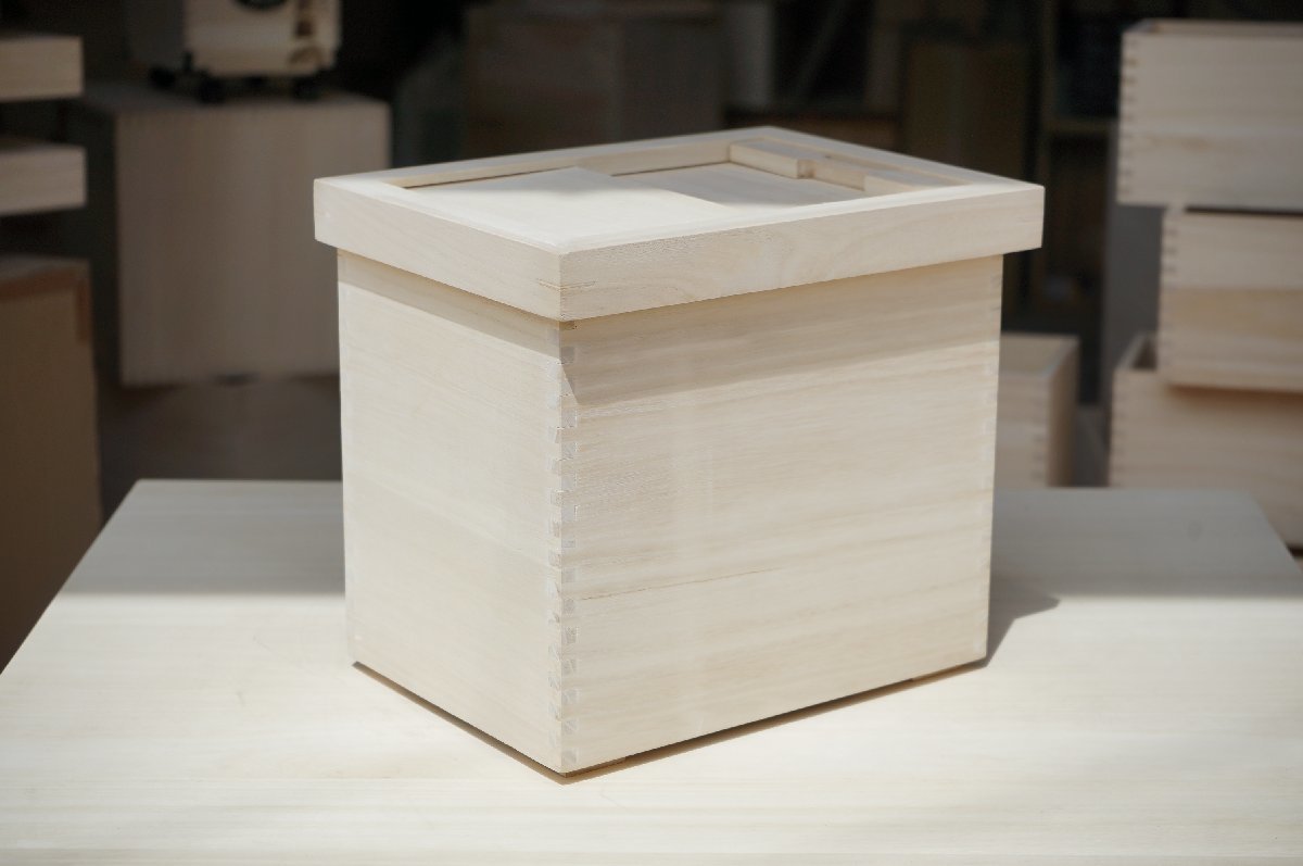 【アウトレット】送料無料! 米びつ 桐製 日本製 ライスストッカー コンパクトサイズ 10kg用 DX-10s 米収納 桐 米櫃 54315 ykP-5