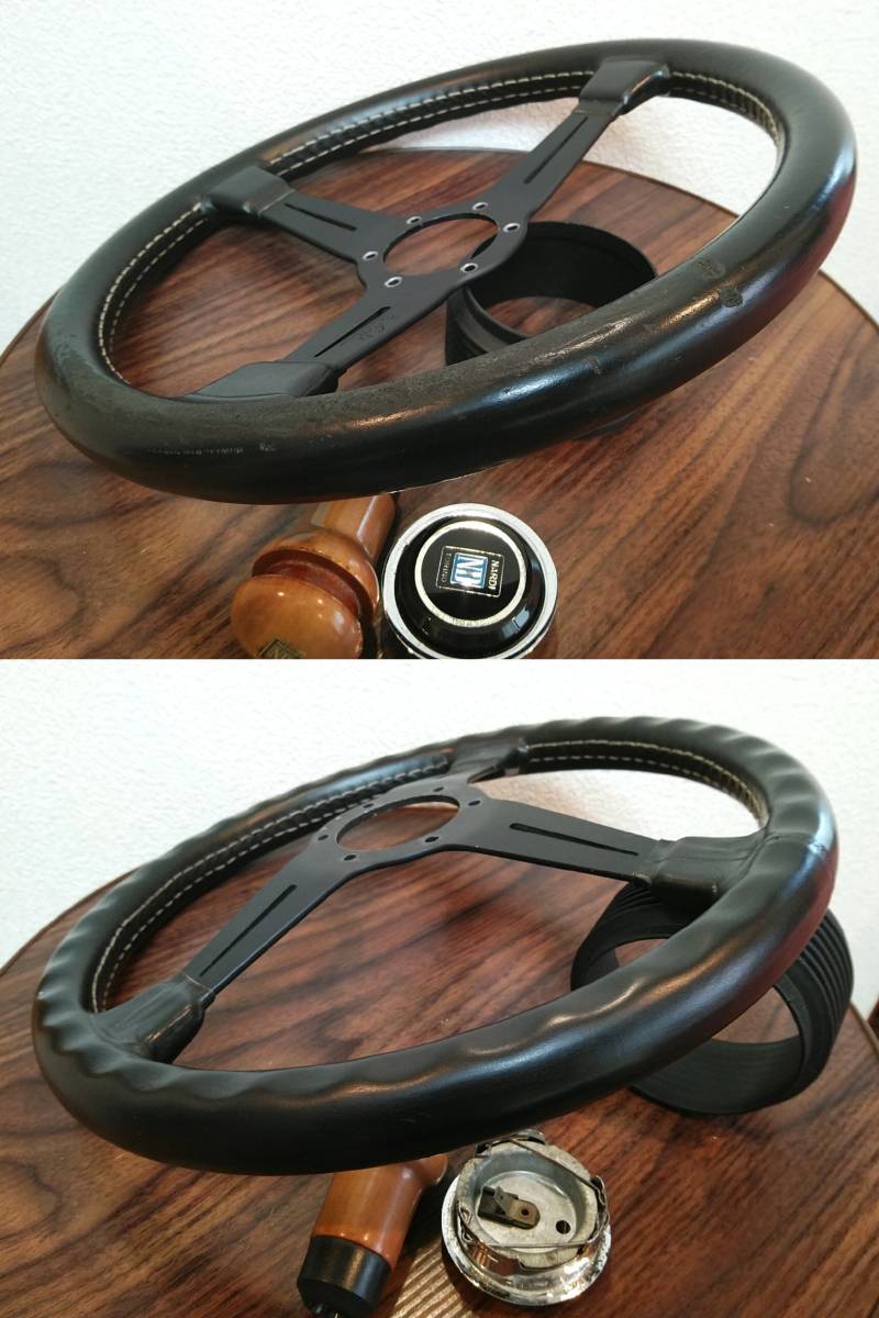 売り切り FET 正規品 ナルディ NARDI クラシック ブラックレザー 36 売り切り ナルディ クラシック 黒 レザー ステアリング ハンドル 36パイ