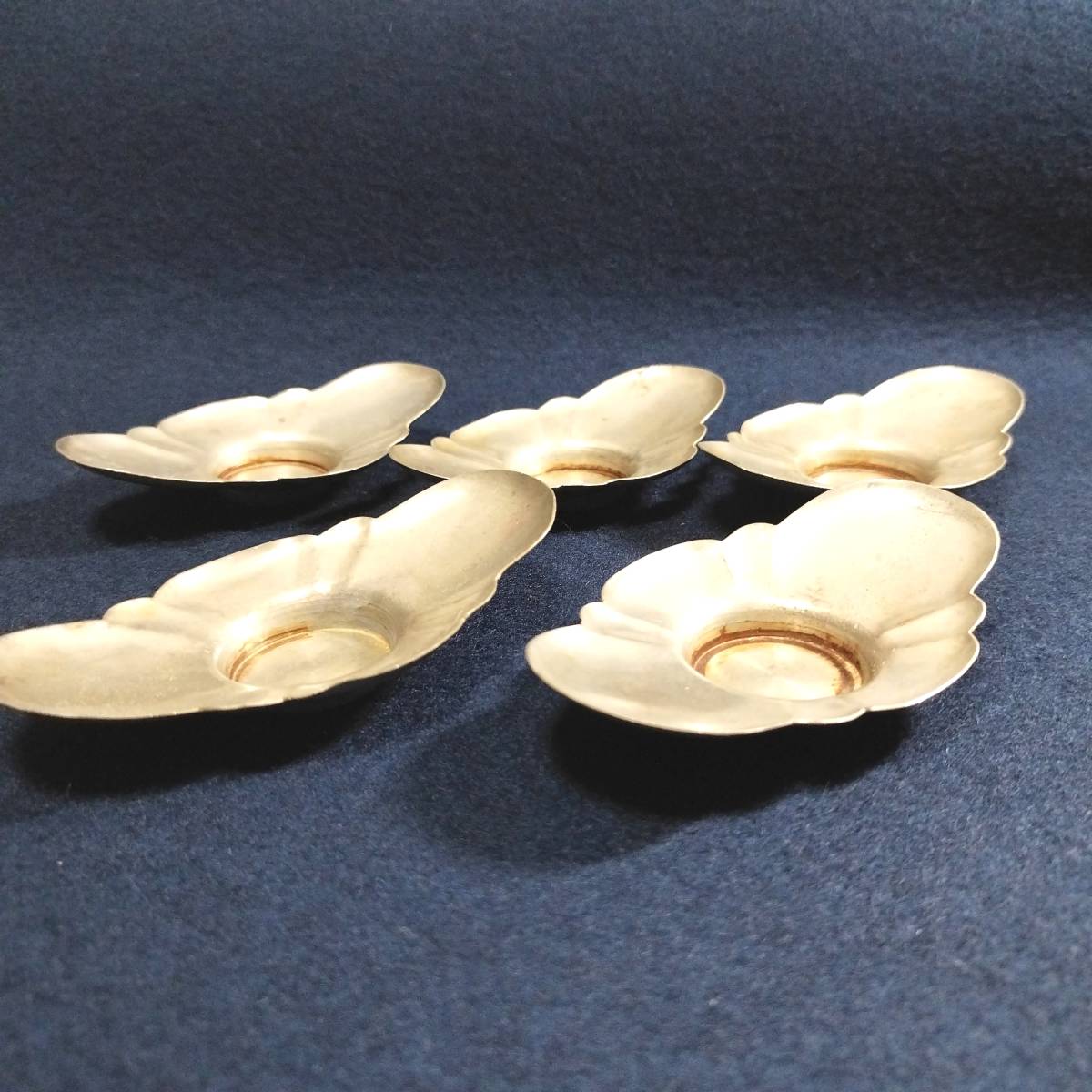唐物 古錫 | 煎茶道具 中国古玩 茶托 在銘 五客 時代物 共