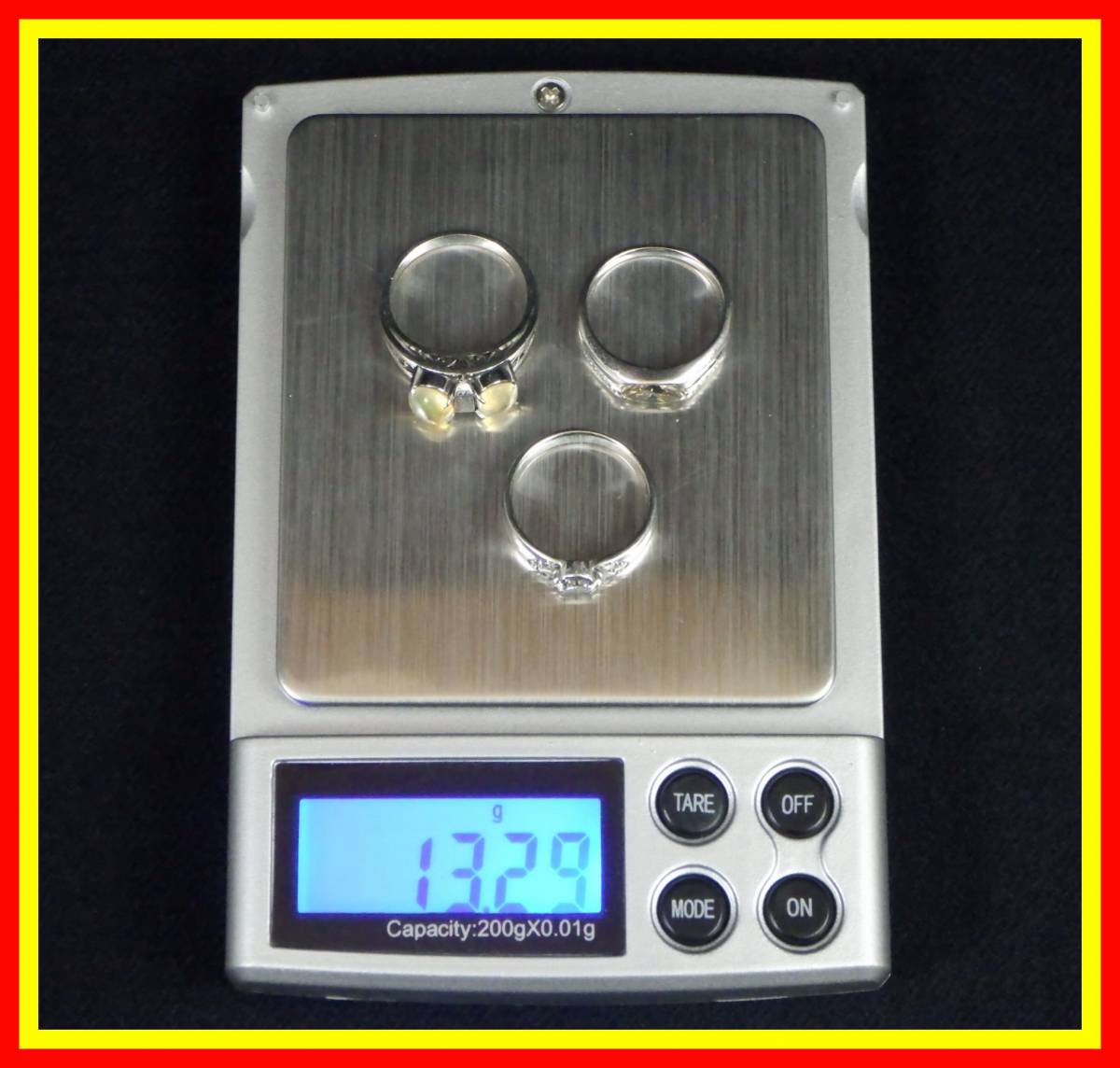 李6336 中古 プラチナ Pt 900 Pm 850 リング 指輪 3本 総合計約13.3g 