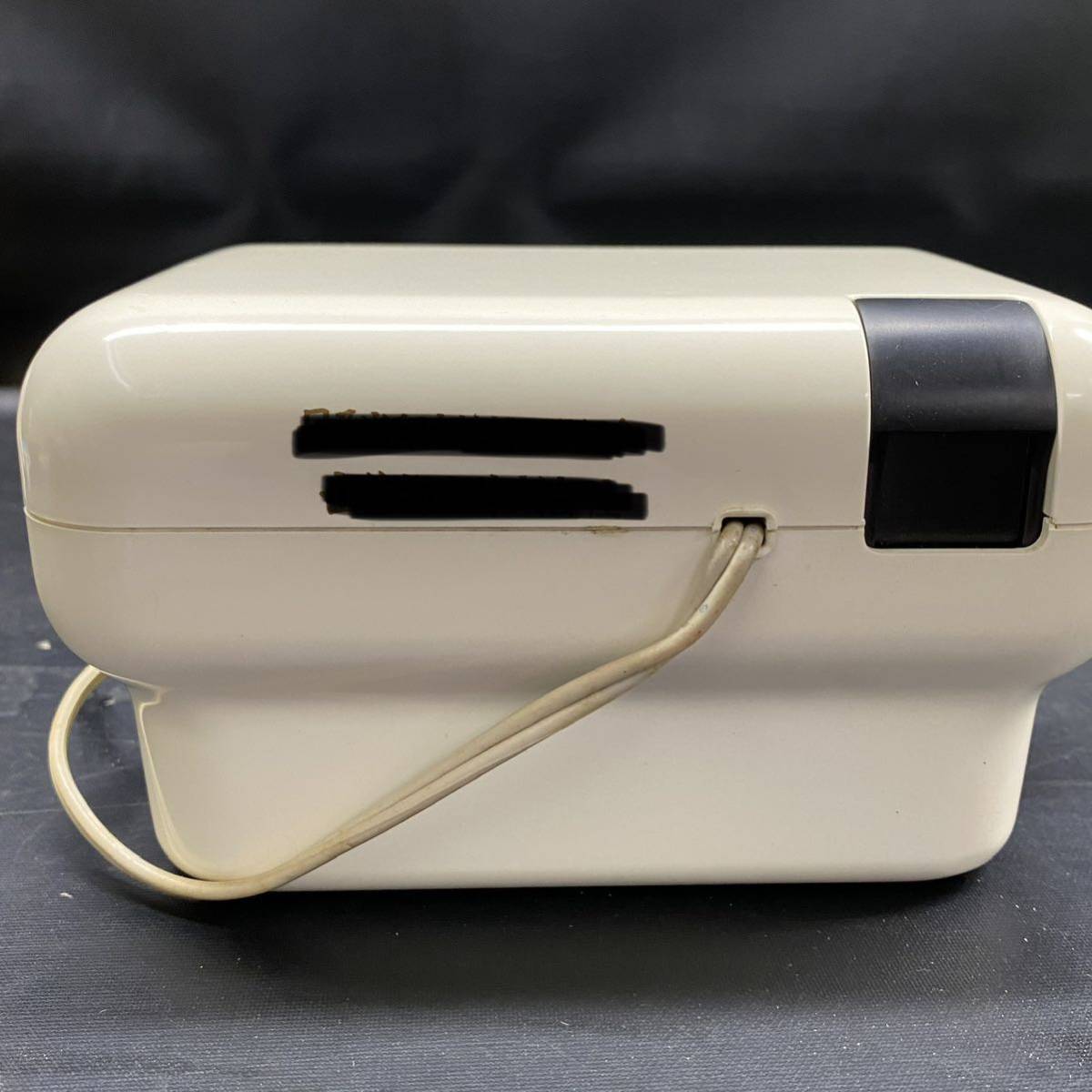 M206 Sankyo ザックス 置時計 DT-307 ドラム式 アイボリー 三協精機