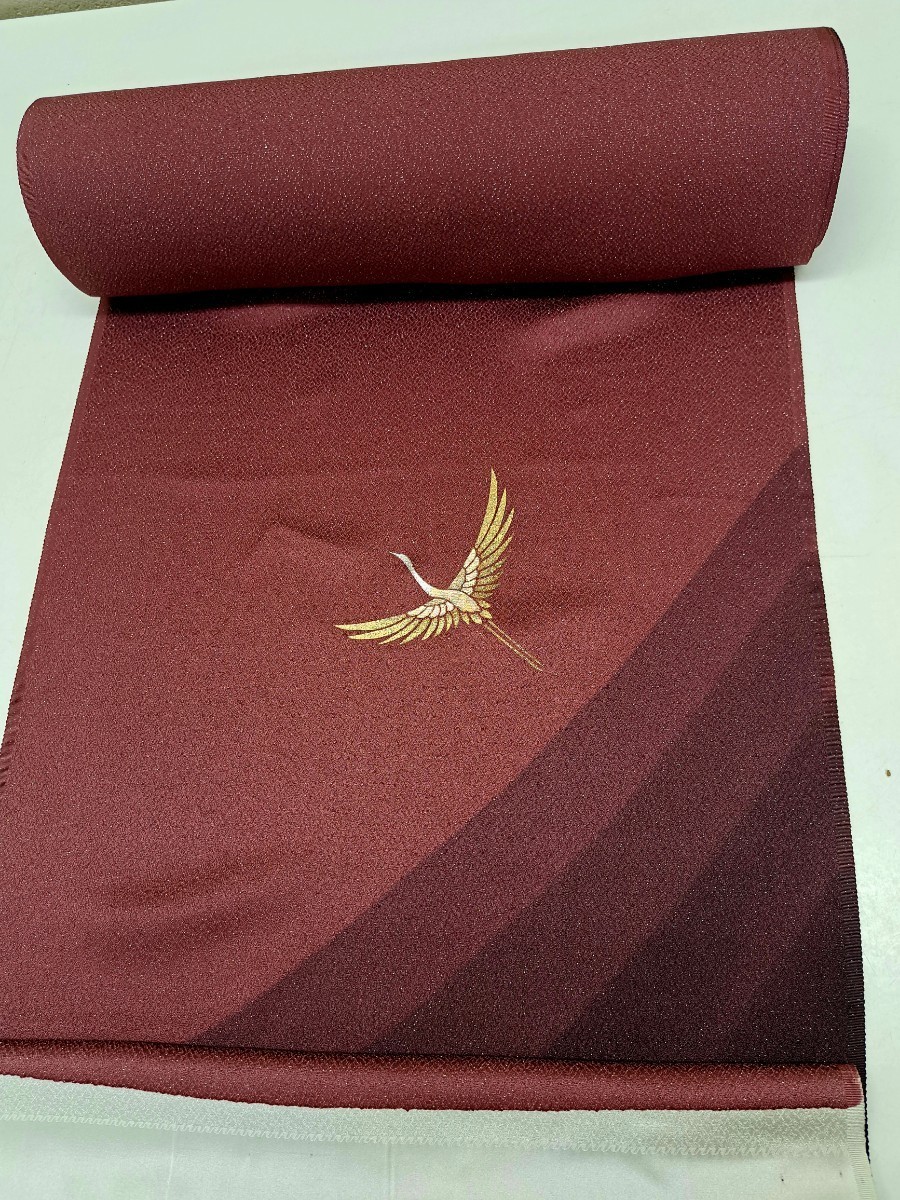 J7-5★未使用★正絹　絹100%★丹後ちりめん★未仕立　反物　着物★和装小物★ハギレ　リメイク★ハンドメイドDIY和服