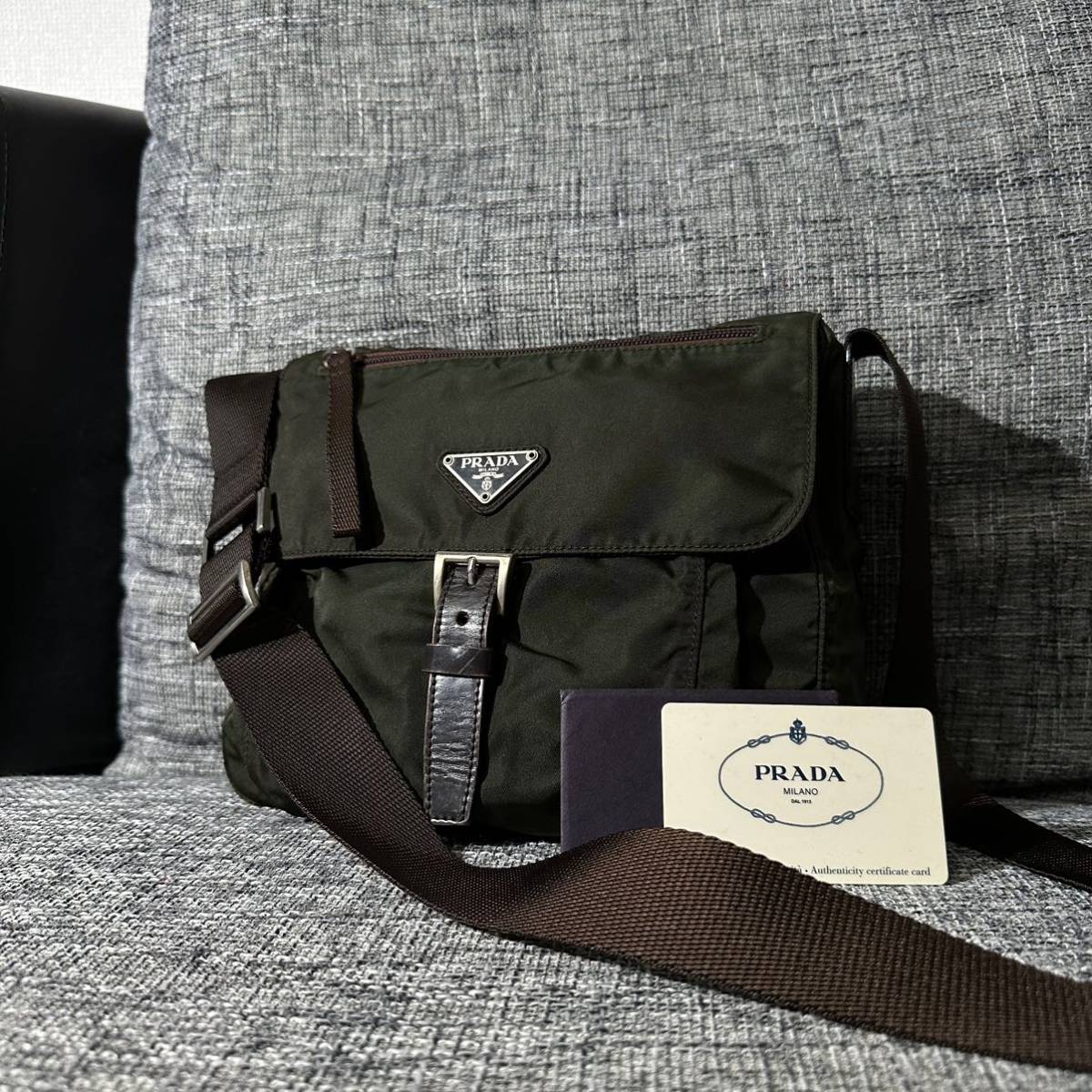 1円 FENDI フェンディ ズッカ ナイロンキャンバス カーフ レザー 本革
