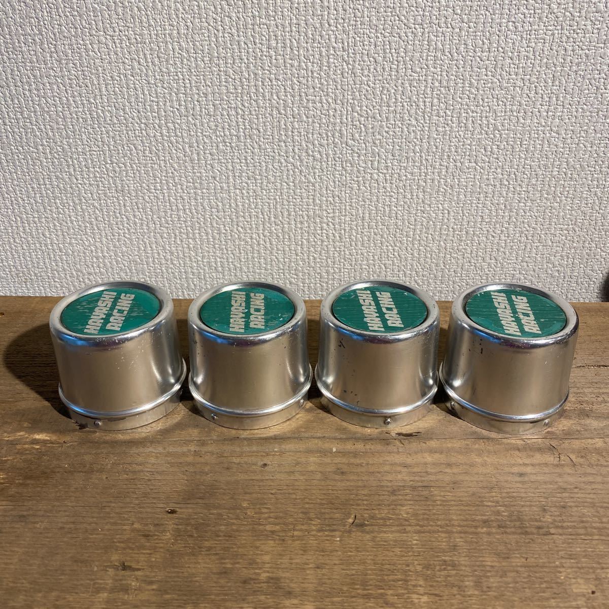 中古】当時物 4個 72mm ハヤシレーシング センターキャップ HAYASHI 