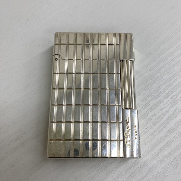 G0711 火花OK S.T.Dupont デュポン ギャツビー ガスライター シルバーカラー 喫煙具 中古