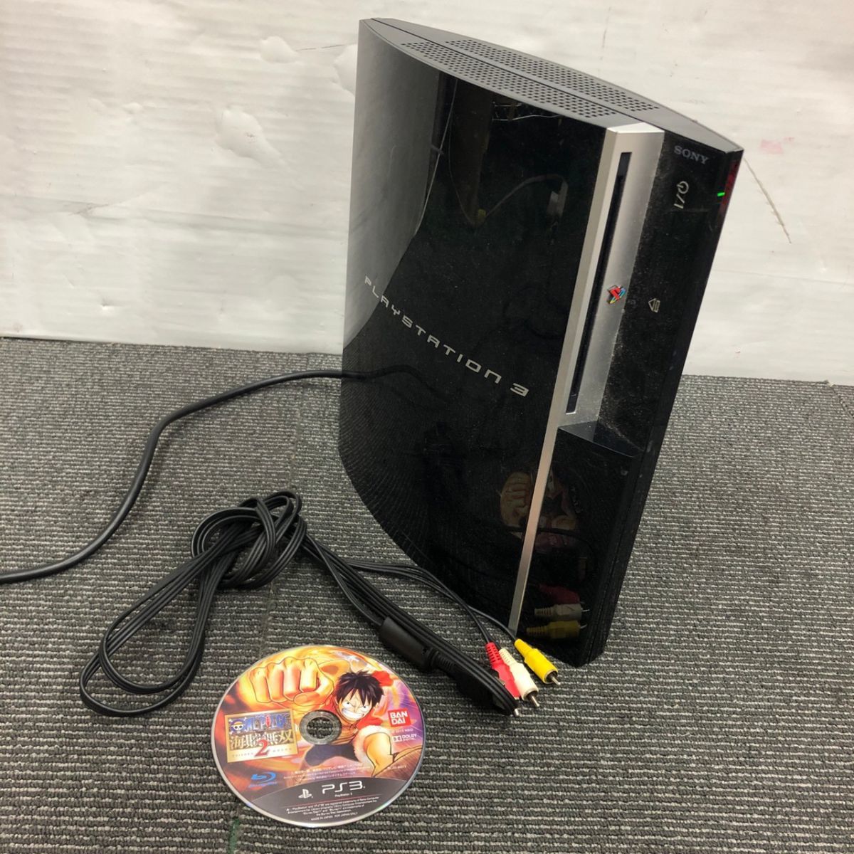 O573-O18-1649 SONY ソニー PLAYSTATION 3 PS3 プレイステーション 本体 CECHH00 ブラック ソフト付き ワンピース 海賊無双 2 通電OK ③