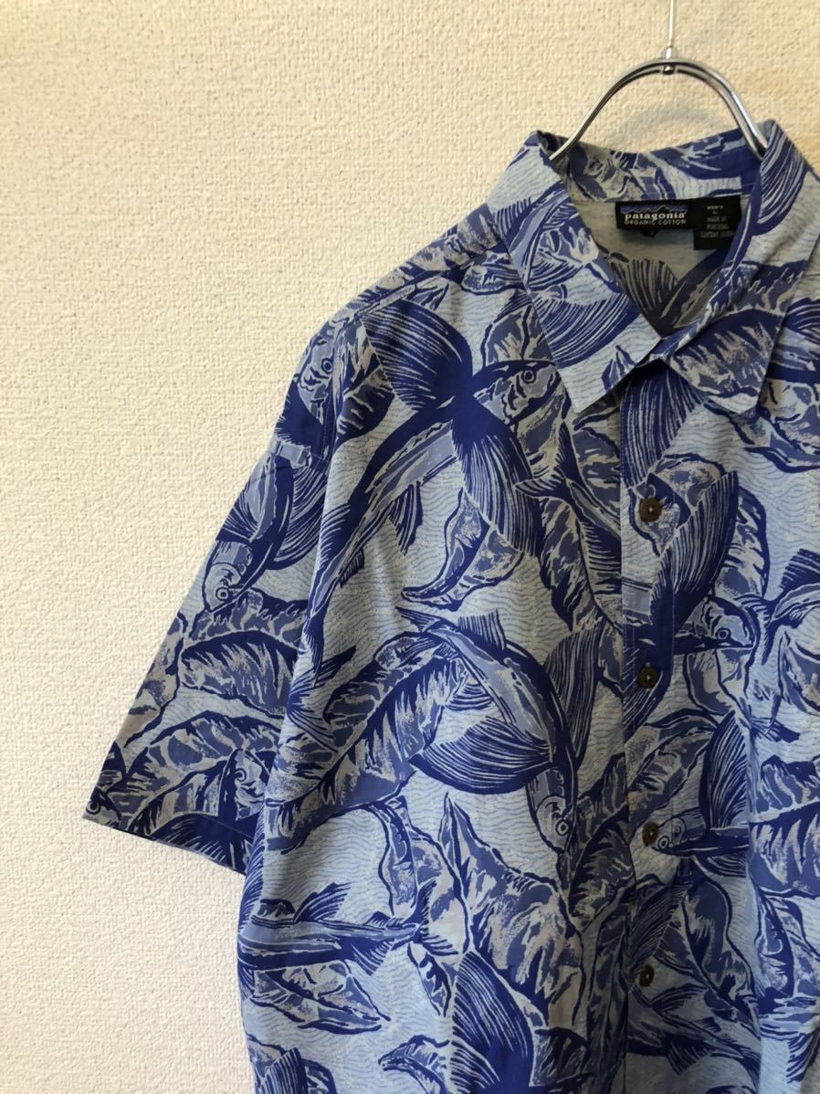 patagonia　A/Cシャツ　９９年製　魚柄　Lサイズ 奇跡的な美品 希少99年製パタゴニア MEN'S A/C PRINT SHIRT ACシャツ