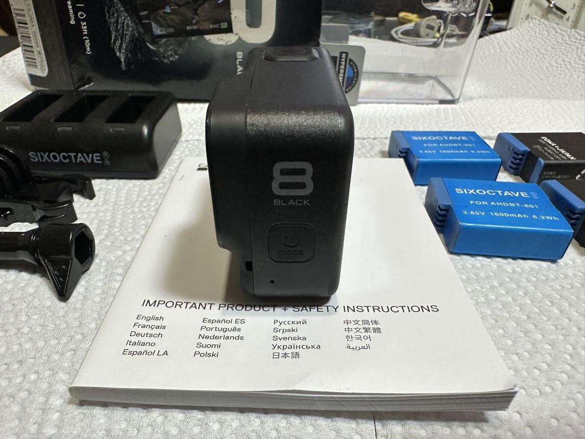 GoPro HERO 8 BLACK ゴープロ バッテリー 4個付き GoPro HERO 8 BLACK ゴープロ バッテリー 4個付き