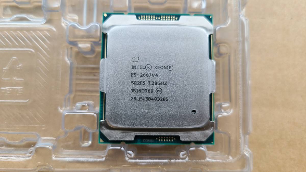 Intel Xeon E5-2667V4 8Cores 3.20GHz SR2P5 CPU Processor 動作確認