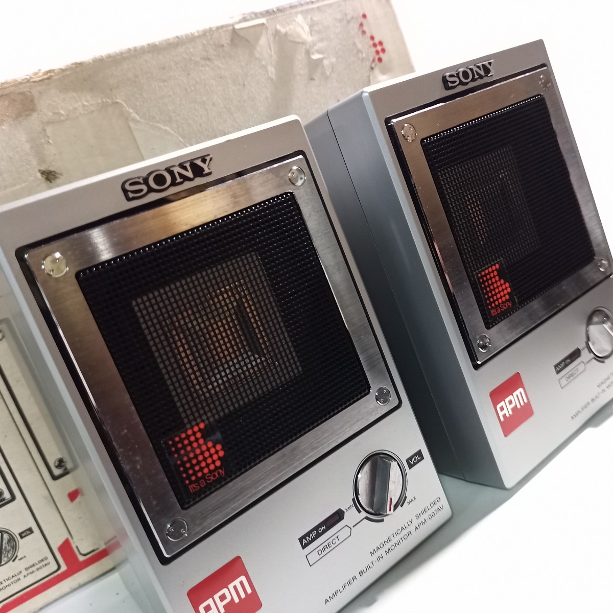 ☆1円〜 SONY APM-007AV アンプ 元箱有 アクティブスピーカー 防磁型