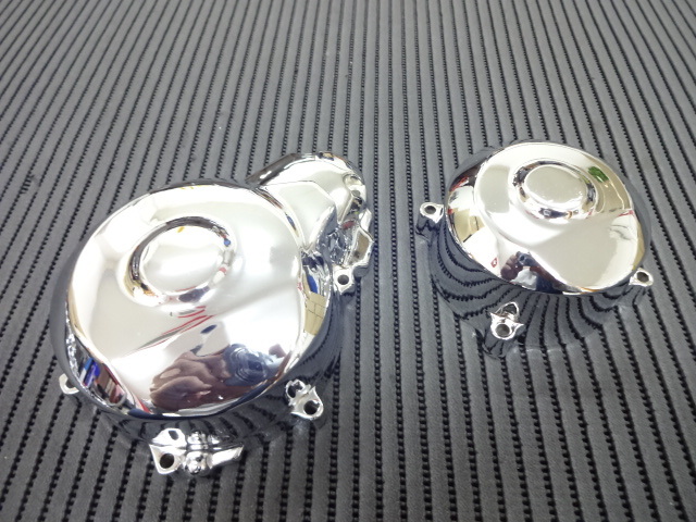 大阪魔人　ＺＲＸ４００　エンジンカバー　メッキ後未使用品　７－１２