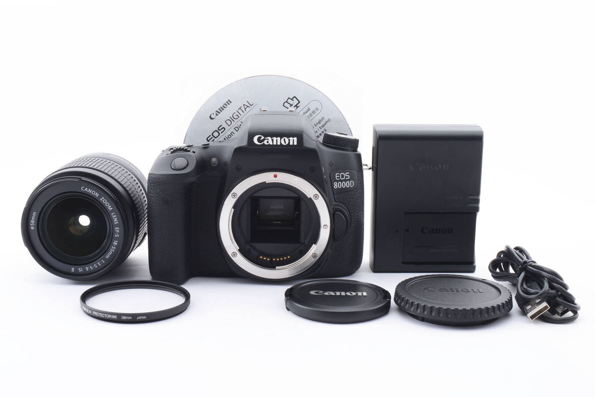 8000D EOS Canon デジタル一眼レフカメラ ボディ - ダブルズームキット 