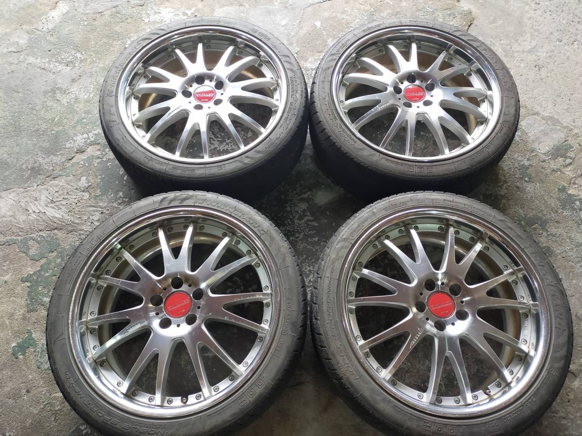 【送料無料】AME　シャレン☆245/40R20☆20インチアルミタイヤセット☆5H・114.3・8.5J・+32☆